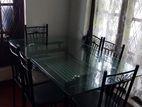 Galss Table with Chair
