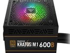 GAMDIAS KRATOS M1-600B RGB 600 WATT 80 PLUS BRONZ POWER SUPPLY