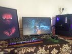 Gaming Pc Full Set with Dual Monitor Setup