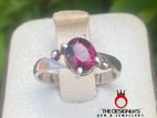 Garnet Gem Silver Ring