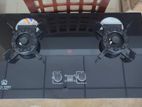 Gas Cooker 2 Burner Hob Glass Magic with Timer New