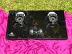 Gas Cooker 2 Burner Hob Glass With Safety and Timer