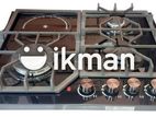 Gas Cooker 4 B Hub with Hot Plate Glass 8012