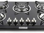 GAS COOKER 5 BURNER VISTA GLASS TOP – AA5