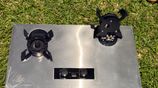 GAS COOKER HOB 2 BURNER STAINLESS STEEL /GLASS WITH SAFETY NEW