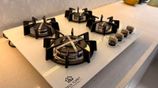 GAS COOKER HOB 4 BURNER GLASS TOP WHITE NEW