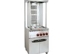 Gas Shawarma 04 Burners with Cabinet