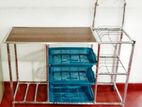 Gas Table with Plate Rack