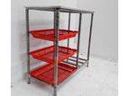 Gas Table with Plate Rack