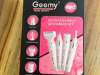 Geemy GM-3074 Rechargeable 4 In 1 Ladies Trimmer