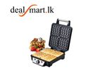 Geepas GWM5417 4 Slice Non-Stick Electric Belgian Waffle Maker