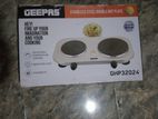 Geepas Stainless Steel Double Hotplate