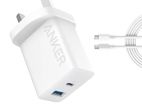 Genuine Anker 20W Dual Port High Speed Charger With USB-C Cable