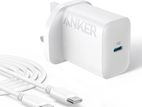 Genuine Anker 20W High Speed USB-C Charger with Cable
