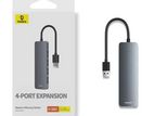 Genuine Baseus Ultra Joy Series 4-Port HUB Adapter USB-A to USB3.0*4