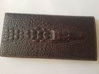 Cow Leather Crocodile Head Wallet