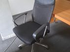 Genuine Leather High Back Chair