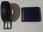Genuine Leather Wallet with Belt