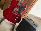 Gibson Sg Electric Guitar and Amplifier