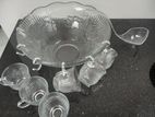 Glass Cup Set with Large Bowl