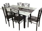 Glass Dining 6 chair Table Set WH