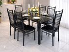 Glass Dining table & 6 chairs