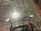 Glass Dining Table with Chair