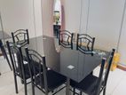 Glass Dining Table with 6 Chairs