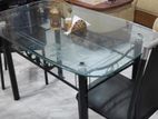 Glass Dining Table with Chairs