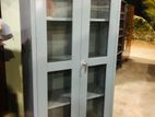 Glass Door Steel Office Cupboard 6*3 Ft