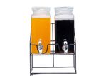 Glass Juice Dispenser With Stand Double