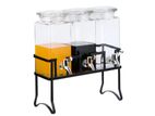 Glass Juice Dispenser With Stand Triple