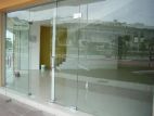 Glass partitions for shop front