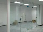Glass partitions shop front