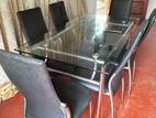 Glass Table with Chairs