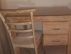 Wood Table with Chair