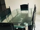 Glass Table with 6 Chairs