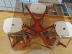 Glass Table with Plastic Chair