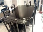 Glass Top 6 Chair Dining Table Set