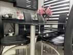 Glass Top Dining Table 6 Seater