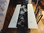 Glass Top Dining Table + Stylish Chairs