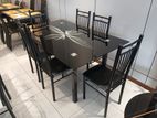 Glass Top Dining Table with 6 chairs