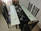 Glass Top Dinning Table With 6 Chairs