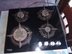 Glass Top 4 Burner Cooker Electric Ignition