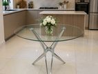 Glass Top round Table