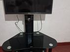 Glass TV stand (black)