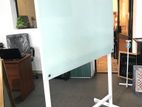 Glass Writing Board with Steel Stand