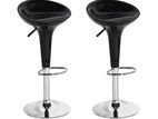 Glossy Black Height Adjustable Bar Stools 101 ♠️