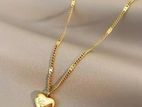 Gold Colour Heart Necklace Chain