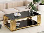 Gold Glass Modern Living Room Coffee Table -DZCT 1370